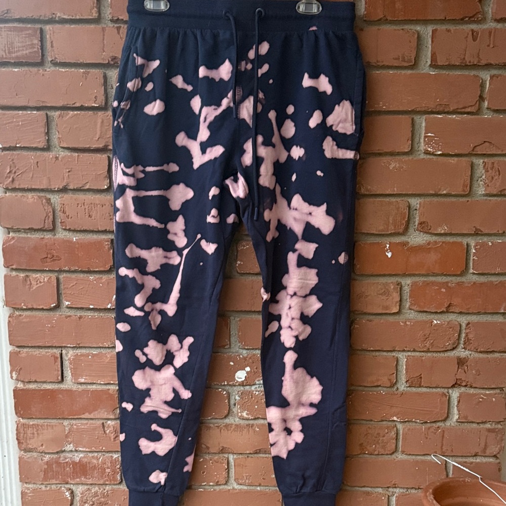 Tie-Dye Jogger Pants - Pink and Blue